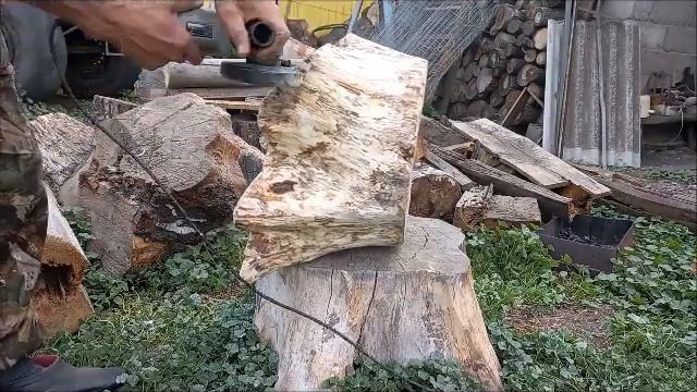 Подставка из пенька для сада. смотреть онлайн