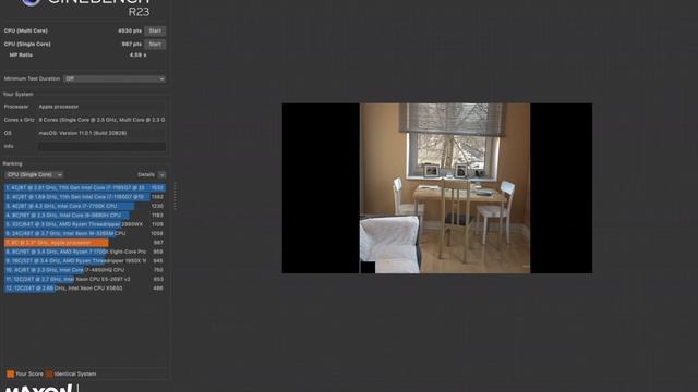 World Premiere: Cinebench Performance Test Apple Silicon M1 (New MacBook Air) смотреть онлайн