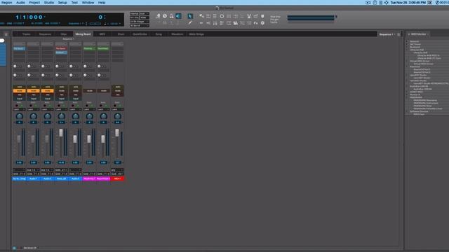 MOTU Digital Performer MIDI Keyboard Set Up Continued...