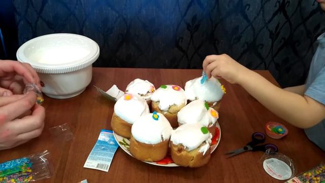 Украшаем пасхальные куличи. смотреть онлайн