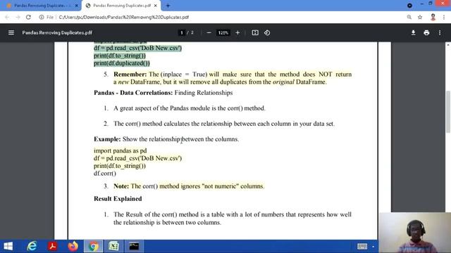 Pandas Removing Duplicates and Data Correlations: Tutorial 16 смотреть онлайн