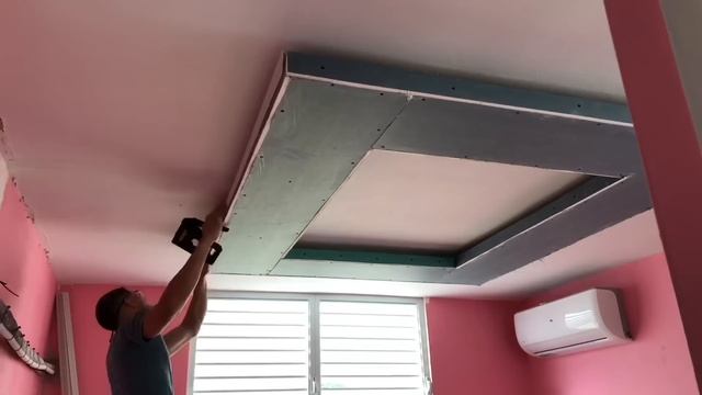 How to make a floating ceiling in Gypsum Board with led lights смотреть онлайн