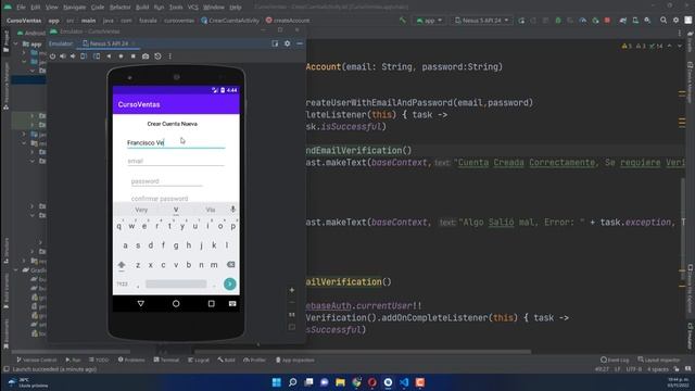 Android-Kotlin con FireBase desde Cero. Bonus 1 - Confirmar - Verificar Email al Crear Cuenta смотреть онлайн