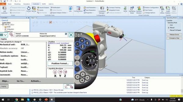ABB RobotStudio Tutorial 1: Jogging, Manipulate Views, and Motion Modes-Linear, Axis, and Reorient