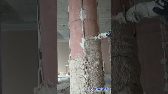 Штукатурка радиусных колонн. Процесс и особенности. смотреть онлайн