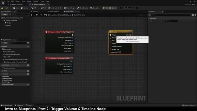 Unreal Engine 5 | Intro To Blueprints | Part 2: Trigger Volume And Timeline Node