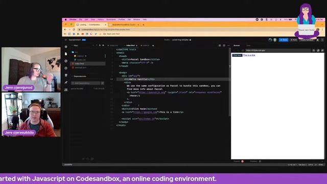 Teach Jenn How to Get Started with JavaScript in Codesandbox смотреть онлайн