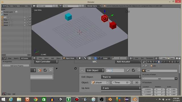 UPBGE - Dynamic NPC Object Behavior Python смотреть онлайн