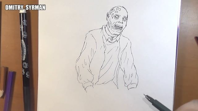 How to draw Zombie, Как нарисовать Зомби смотреть онлайн