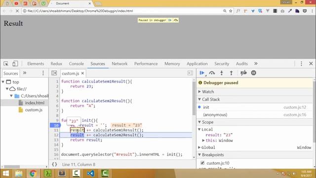 #1 - Basic of JavaScript Debugging in Chrome Dev Tools - Javascript Hindi / Urdu Tutorial смотреть онлайн