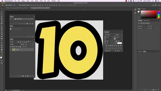 PHOTOSHOP TUTORIAL | How to Create a Fun 10th Birthday Card Design смотреть онлайн