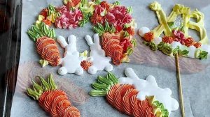 Безе на швейцарской меренге. Пасхальные украшения для куличей.