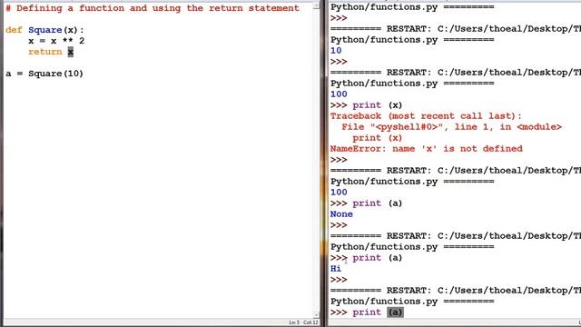 Defining Functions - Using the Return Statment смотреть онлайн