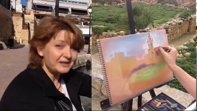 Путешествуй и Рисуй. Узнай,как нарисовать пейзаж ПАСТЕЛЬЮ смотреть онлайн