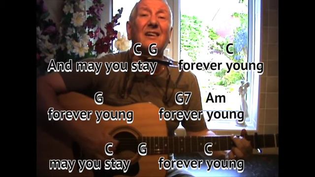 Forever Young (Bob Dylan cover) GUITAR LESSON play-along with chords and lyrics- mouth organ смотреть онлайн