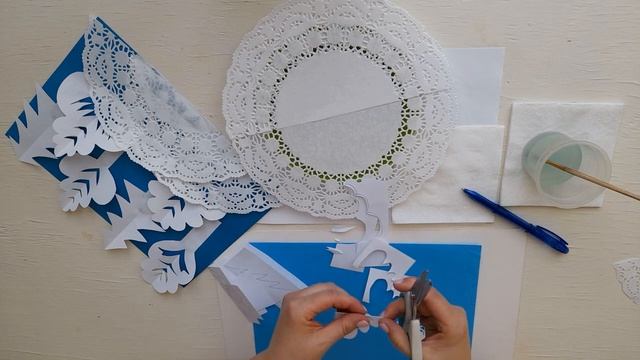 Аппликация "Зимний лес" смотреть онлайн