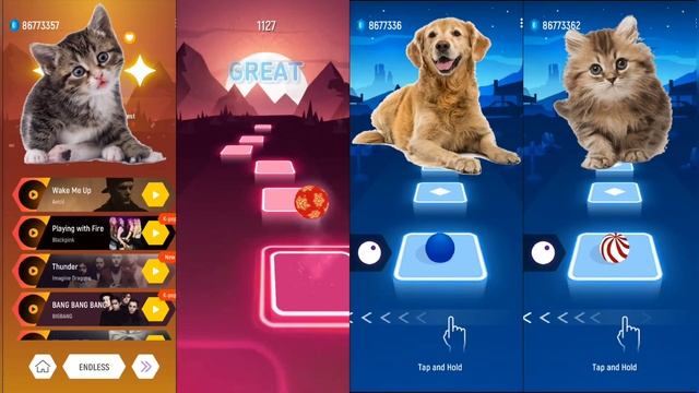 Cute Cats VS Cute Cats VS Dog VS Cute Cats - Tiles Hop Edm Rush! смотреть онлайн