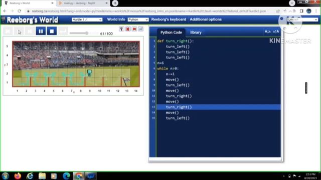 Reeborg hurdle 1 , Python coding смотреть онлайн