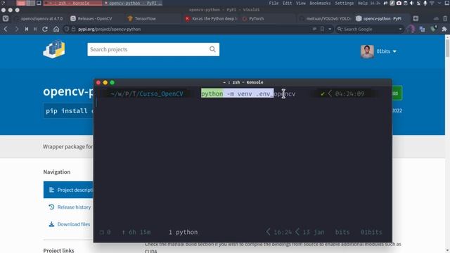 Introdução sobre OpenCV Python, criação de virtualenv e instalação via pip - aula 01 смотреть онлайн