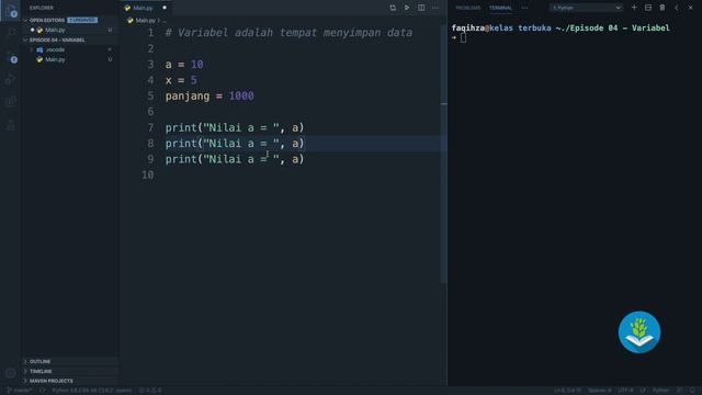 Belajar Python [Dasar] - 04 - Mengenal Variabel смотреть онлайн