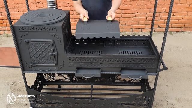 Обзор Мангал и печь с крышей смотреть онлайн