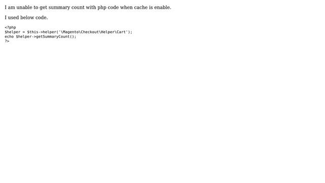 Magento: How to get summary count with cache enable on all pages footer? смотреть онлайн