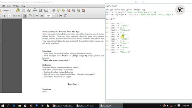 Belajar Program Python : Penggunaan Percabangan If, Elif, Else | Menentukan Jarak Hari Pada Python смотреть онлайн