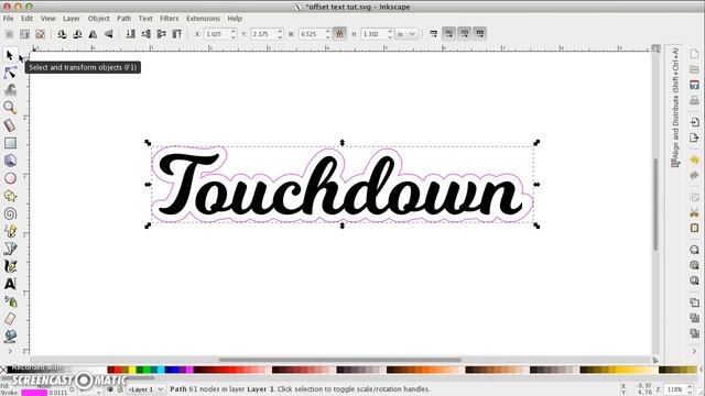 Offset Text in Inkscape the easy way смотреть онлайн