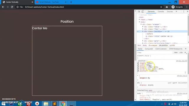 How To Center Text Div Content Vertically And Horizontally In HTML CSS смотреть онлайн