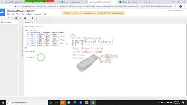 Google Sheet Script Macros in Hindi (Like Google Sheet VBA) смотреть онлайн
