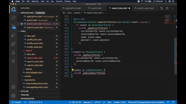 Build Flutter Tinder Clone with Firebase & BLoC #23/41 Search Bloc смотреть онлайн
