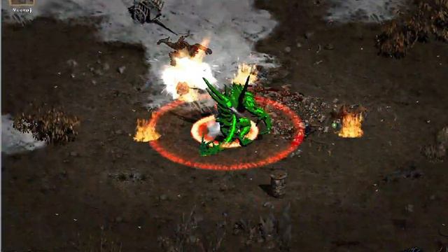 Diablo 2 War Cry Barb VS Uber Diablo смотреть онлайн