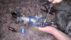 Распаковываем новый  двухкамерный карбюратор 27 л.с. и собираем с коллектором  для двигателя Лифан.