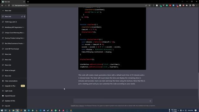 Build a Pomodoro App in 1 Minute using ChatGPT #openai #chatgpt смотреть онлайн