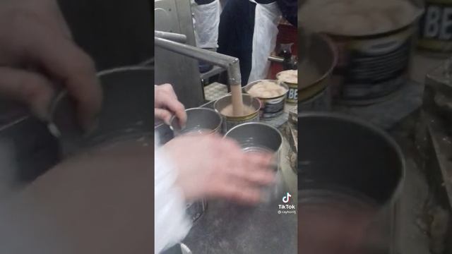 Производство ветчины.