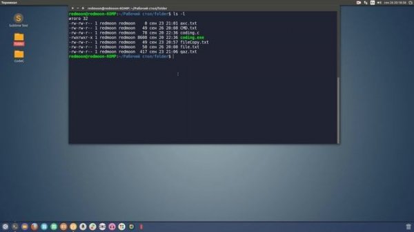 Видео урок 3   Терминал Linux команды: cmp, df, apt get install, remove, update, upgrade, chmod