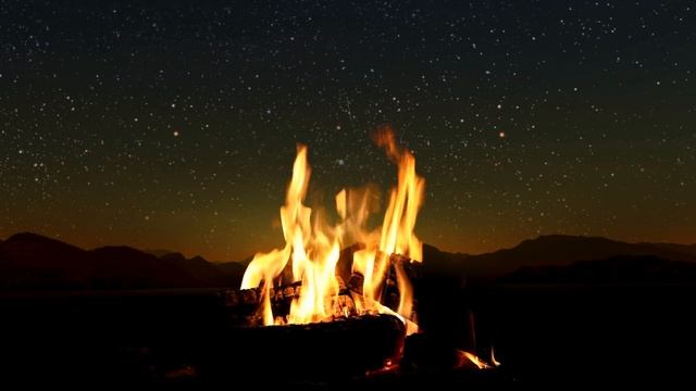 Cozy Campfire ? Relaxing Fireplace Sounds ? Burning Fireplace & Crackling Fire Sounds (NO MUSIC)