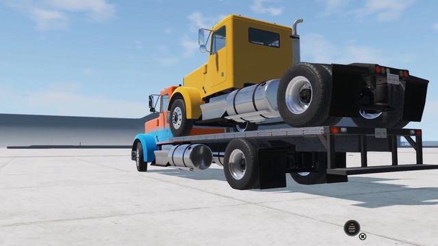 BeamNG Drive Update - Loaded Flatbed Truck Suspension Test on the Gridmap V2 смотреть онлайн
