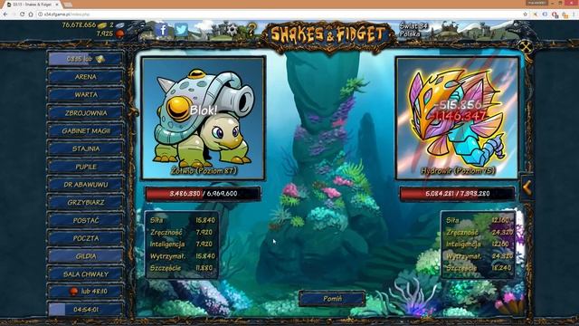 Shakes & Fidget - s34 - maciek0081 - #83 - Woda - Żółwio (17) 87lev vs Hydrowir (20) смотреть онлайн