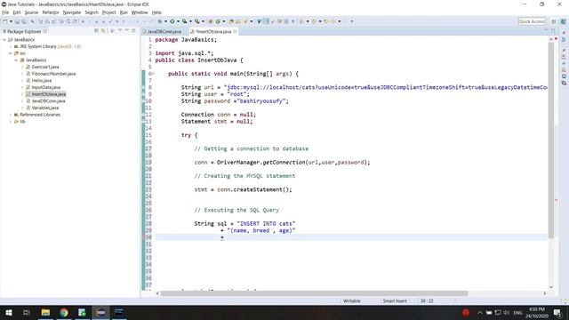 How to insert data into MYSQL database using JAVA in eclipse | MYSQL tutorial for beginners смотреть онлайн