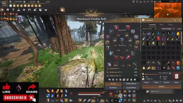 BDO - Manshaum Forest : 17200+ Trash/Hour, 89 Caphras, No Agris + Yellow