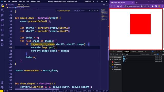 Canvas Drag & Drop Objects Tutorial | HTML5 Canvas JavaScript Tutorial [#10] смотреть онлайн