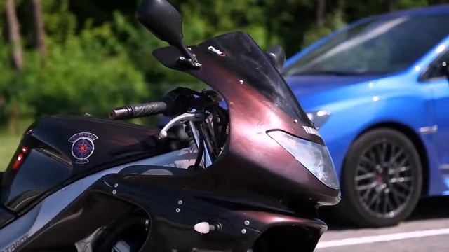 Yamaha YZF 600R Thunder and Subaru Impreza WRX STI смотреть онлайн