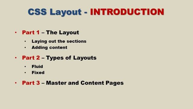CSS Layout Tutorial - 01 - Introduction