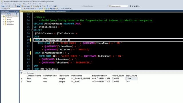Auto Rebuild Indexes in SQL смотреть онлайн