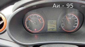 Гранта Калина 2 расход топлива двс 21127 (106 л.с.) Сравнил Аи-92 с Аи-95.