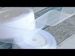 Воздушные бантики из органзы своими руками Школьные бантики Канзаши Мастер-класс для начинающих