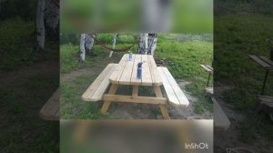 садовый стол с лавками 2 в 1