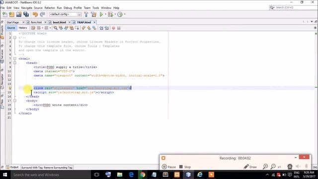 BOOTSTRAP IN JAVA NET BEANS 8.2 смотреть онлайн