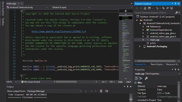 C++ Android Native App | Visual Studio 2019 смотреть онлайн